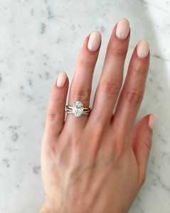 Diamond Stackable Eternity <b>Rings</b> Pave Set Custom 14K 18K Solid Gold Round Cut Lab Grown Minimalist Wedding Solitaire <b>Cross</b> Bands - Product Image 3