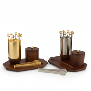 Brûleur de Bakhoor de Luxe pour le Ramadan : Porte-encens Cylindrique en Bois et Acier pour la Décoration Arabe et les Cadeaux Religieux - Product Image 1