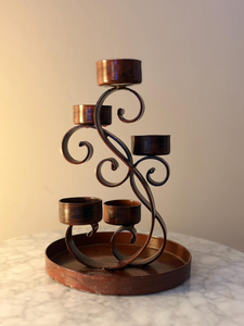 Designer Iron Metal <b>Candle</b> Holder with Durable Light Weight Holder 5 Tier for Home Decor, Gifting and Special Occasions - Product Image 2