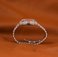 Montre de luxe entièrement sertie de diamants, cadran romain, acier inoxydable, montre automatique pour homme