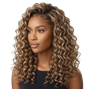 Extensiones de cabello humano Remy, color balayage, ondas profundas, cabello rizado, 100% cabello virgen, cabello largo y rizado, personaliza el tamaño y el color. - Product Image 5