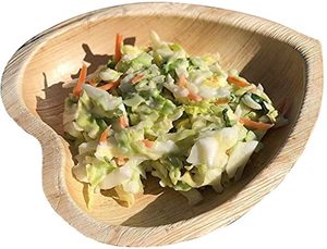 Assiettes en feuilles de palmier naturelles en forme de cœur pour la présentation de collations et de desserts, 8 pouces, pour buffets et banquets. - Product Image 5