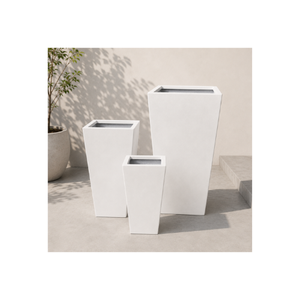 Jardinière carrée moderne en fibre de verre, prête à être expédiée, pot de fleurs durable et léger pour la maison, le jardin et la décoration commerciale - Product Image 1