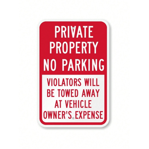 CIFbuy Segnale Stradale in Metallo Durevole per Esterni, Proibito Parcheggiare, Segnaletica di Avvertimento Proprietà Privata, TikTok per Servizio Ritiro Temu - Product Image 3