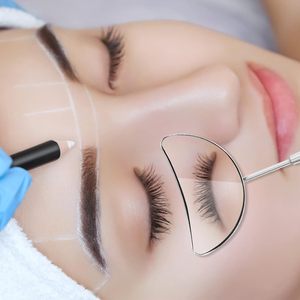 Miroir de contrôle des cils demi-lune, outil de maquillage compact et léger avec surface anti-buée pour extensions de cils, salon de beauté - Product Image 3
