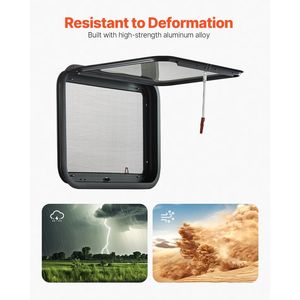 Finestra Oscurante per Camper con Zanzariera e Anello di Fissaggio 76 cm L x 51 cm A, Adatta a Pareti di Spessore 3,2 cm e 3,4 cm, Accessorio Interno per Camper - Product Image 4