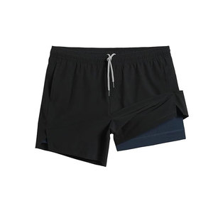 Pantalones Cortos Deportivos 2 en 1 de Secado Rápido para Hombre, Pantalones Deportivos Elásticos y Holgados para Gimnasio y Running, Pantalones Cortos Atléticos de Secado Rápido 2 en 1 - Product Image 6