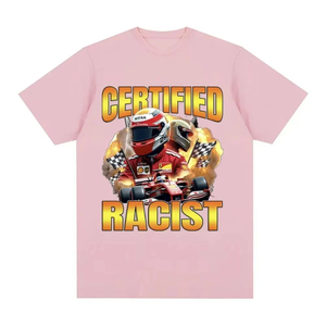 Certified Racist Racing Print <b>Men's</b> Short Sleeve T-Shirt Regular Fit Cotton Jersey Casual O-Neck Top - Product Image 4
