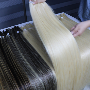Precio al por mayor Genius Weft Extensiones de cabello Color claro 100% Virgen cabello vietnamita de alta calidad por proveedores vietnamitas - Product Image 6
