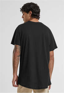 Camisetas de hombre de algodón grueso negro con logo personalizado, estilo urbano, manga corta, informales, lisas, con estampado en relieve y bordado. - Product Image 2