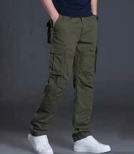 Prix d'usine, pantalon cargo en toile à taille haute et coupe droite pour homme, pantalon tactique décontracté pour l'extérieur, 100% coton - Product Image 5