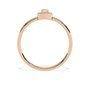 แหวนเพชรทรงกลมมินิมอลสำหรับผู้หญิง ทองคำแท้ 10k 14k 18k เหมาะสำหรับเป็นของขวัญ งานหมั้น วันครบรอบแต่งงาน - Product Image 4