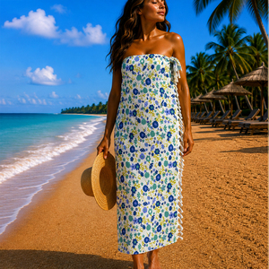Nueva Colección Toalla de Playa Fouta con Estampado Floral de Alta Calidad con Flecos, Suave y Duradera, la Mejor Toalla Fouta para Uso en la Playa - Product Image 3