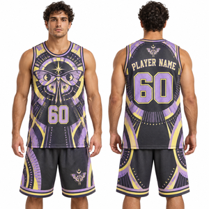 Tenues de basketball multiscolaires : Maillots et shorts pour la planification des rosters, vêtements de club, développement des jeunes, loisirs adultes, équipements d'équipe – Vente en gros OEM ODM - Product Image 2