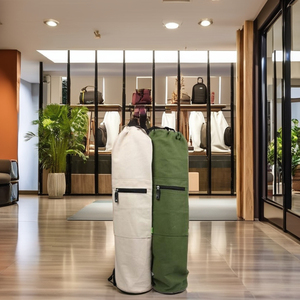 Sac de yoga en toile de coton écologique léger de couleur personnalisée du fabricant un sac de transport pliant fabriqué en Inde - Product Image 1