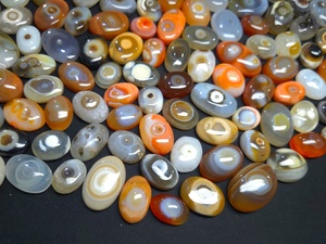 Agate Sulemani naturelle, forme ovale, agate rayée, pierre précieuse en vrac, cabochon pour la fabrication de bijoux - Product Image 3