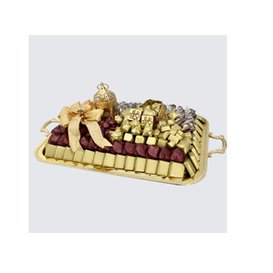 Plateau en laiton martelé de qualité supérieure, motif feuille, pour chocolat et service, plateau de rangement domestique - Product Image 2