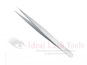 Pince à épiler de précision en acier inoxydable argenté, personnalisable avec logo, antistatique et durable, pour extension de cils volume, écoresponsable - Product Image 4