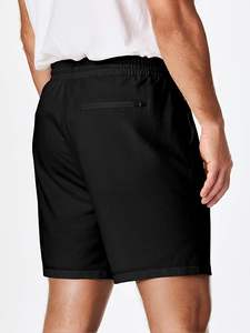 Pantalones Cortos Casuales de Hombre de Lona Sólida Premium de Poliéster y Algodón, de Secado Rápido, Transpirables y Ligeros - Product Image 6