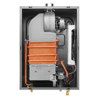 Chauffe-eau instantané à gaz GPL/gaz naturel 13L haute efficacité, type équilibré, avec système d'admission d'air indépendant, pour usage domestique, en cuivre