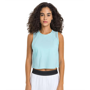 Women's Yellow Sleeveless Tank Top O-<b>Neck</b> Knitted Solid Color Casual Breathable Short Length Top - Product Image 6