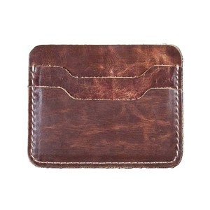 Compact Real Leather Credit <b>Card</b> <b>Wallet</b> Minimalist Multi Slot Front Pocket Sleeve Practical Cash Holder Pouch For Daily Use - Product Image 6