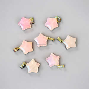 จี้ควอตซ์และอาเกตแบบเรียบสไตล์มินิมอลเครื่องประดับแฟชั่นคริสตัลธรรมชาติมีเสน่ห์ดาวจริง - Product Image 6