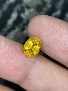 Zafiro amarillo natural, piedra preciosa suelta facetada ovalada para hacer joyas, anillo, colgante, pendientes, regalo para mujer - Product Image 4