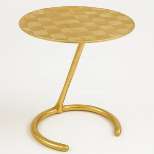 Mesa negra dorada moderna hecha a mano con resina dorada grabada, muebles de consola con incrustaciones de hueso para el hogar o el Hotel, Material metálico - Product Image 1