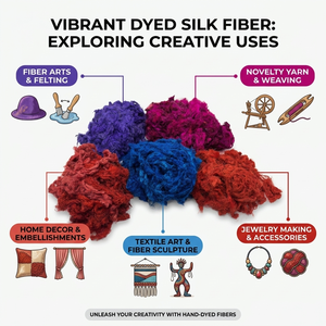 Fibra de seda de sari colorida con característica textil reciclada, ideal para manualidades, tejido, bordado y proyectos creativos. - Product Image 6