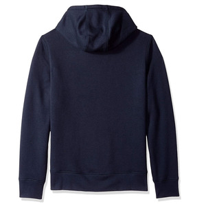 Wholesale Custom OEM Unisex <b>Navy</b> Solid Fleece 100% Cotton Eco-Friendly Quick Dry Breathable Hoodie Pocket Regular Fit <b>Sweatshirt</b> - Product Image 4