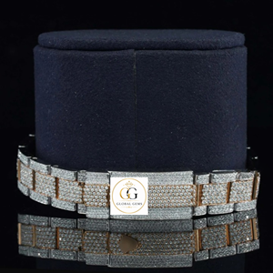 Reloj de Pulsera de Diamantes Glamurosos con Incrustaciones de Moissanita VVS de Alta Calidad para Ocasiones Especiales en Venta al por Mayor - Product Image 6