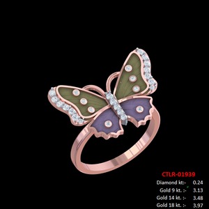 Elegante anillo de diamantes naturales de 14 quilates, color EF, corte brillante redondo, 0.24 ct, claridad VVS VS, joyería fina, anillo de compromiso para mujer. - Product Image 4