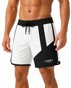 New Design Men's Quick Dry <b>Board</b> Shorts <b>Black</b> White Surf Swim Trunks Lightweight Beach Shorts Custom Water Sports Swimwear - Product Image 2