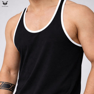 Camisetas sin Mangas de Cuello Redondo para Adultos, Tela Suave y Cómoda, Color Blanco y Negro, Alta Calidad, Buen Proveedor - Product Image 5
