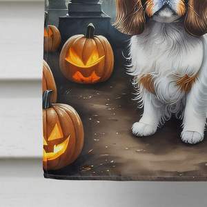 Cavalier Spaniel Spooky Halloween poste de porche grande decorativo patio Banner poliéster casa tamaño pared colgante ilustraciones - Product Image 4