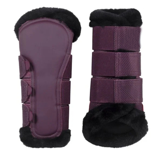 Equestrian PU Leather Customizable Brushing <b>Boots</b> for Horse Care and <b>Riding</b> - Product Image 4