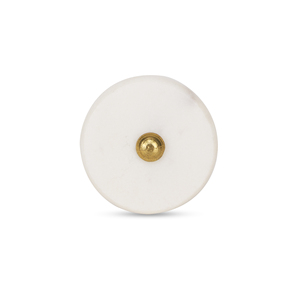 Tiradores de Cajón Decorativos de Mármol Blanco Redondos Hechos a Mano por Shubham, Tiradores de Gabinete de Mármol para Cómoda, Manijas de Puerta de Lujo de Alta Gama - Product Image 1