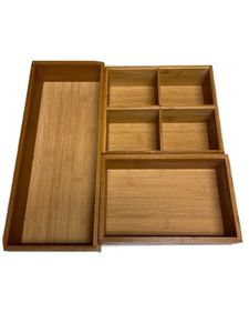 Luxury Solid Wood Drawer Organizer Box for Home Office Makeup Jewelry and Accessories Storage - Product Image 1