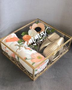 Glass Jewelry <b>Box</b> With Metal Frame Gold Black Rose Gold Color Options Rectangle Shape Storage Organizer For Accessories - Product Image 5