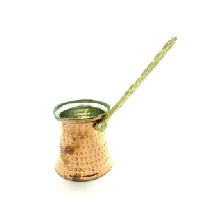 Handmade Hammered Copper Turkish Coffee Pot Traditional Antique Cezve Ibrik Coffee <b>Maker</b> Vintage Arabic Greek Stovetop Coffee - Product Image 1