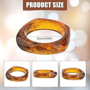 Handmade colorful resin <b>bracelets</b> with s unique fashion jewelry <b>adjustable</b> size for women daily wear accessories - Product Image 5