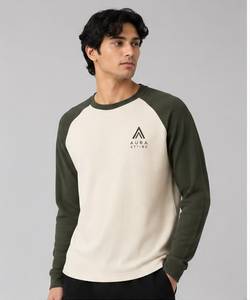 Custom Men's <b>Waffle</b> Knit Raglan Long Sleeve <b>Shirt</b> Premium Cotton Thermal Casual Tee - Product Image 3