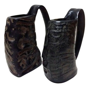 CUSTOM POLISHED HANDCRAFTED VIKING DRINKING HORN <b>BEER</b> <b>STEIN</b> Drinking Horn mug Viking Drinking Horn Mug Coffee Mug - Product Image 5