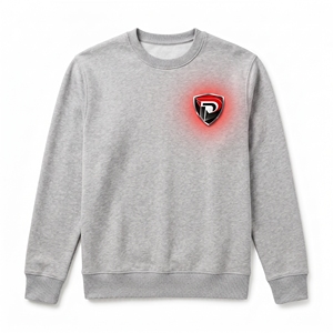Custom Wholesale Men's <b>Black</b> <b>Crew</b> <b>Neck</b> Lined Solid Streetwear <b>Sweatshirt</b> Logo Regular Fit Casual Spring Woven 100% Cotton - Product Image 1