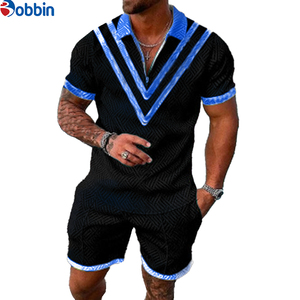 Conjunto Deportivo Corto para Hombre, Talla Grande, con Logotipo Personalizado, Colección de Verano, Cómodo y Transpirable, Ropa de Playa - Product Image 4