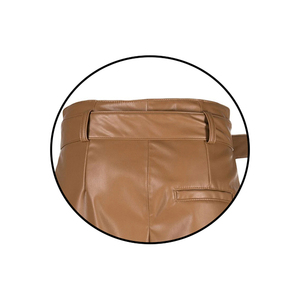 Shorts en cuir de luxe pour homme, cuir véritable, doublure douce, construction durable, vêtements décontractés élégants - Product Image 2