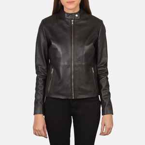 Chaqueta Bomber de Cuero de Oveja Genuino Negro, Totalmente Personalizable, Resistente al Viento, Alta Calidad, Precio Económico, Otoño, Primavera, Invierno - Product Image 1