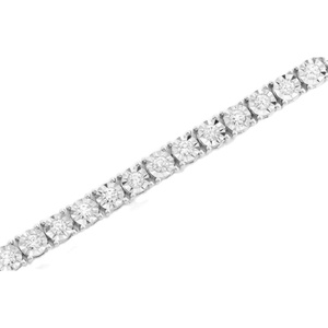 Pulsera Miracle de diamante de corte brillante redondo, 8,5 pulgadas, 14K, pulsera Miracle chapada en oro al mejor precio - Product Image 1