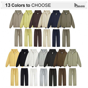 ชุดวอร์มปักลายตามสั่ง |   เสื้อฮู้ดดี้และกางเกงวอร์มผ้าเฟรนช์เทอร์รี่ 420GSM ขายส่ง น้ำหนักเบา สวมใส่สบาย - Product Image 5